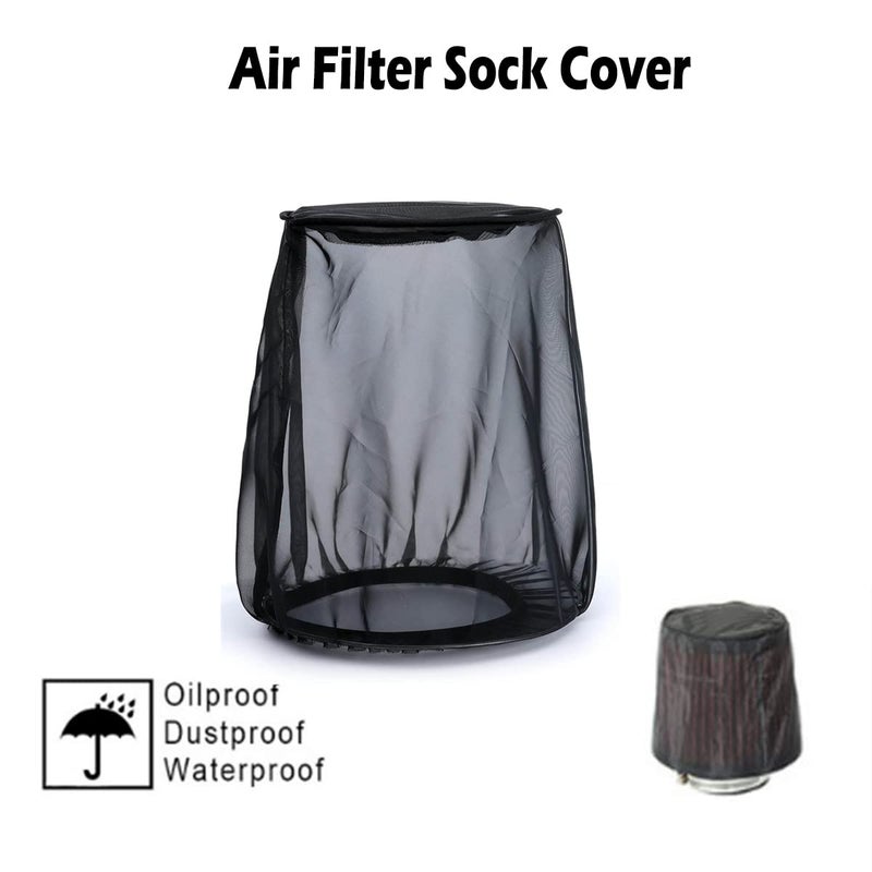 TCMI Air Filter Cover for Car Cold Air Intake Filter Cover Wrap Dustproof  Air Intake Filter Sock Cover for Harley Touring  Universal for High Flow Air Intake Filters (S) - Image 2